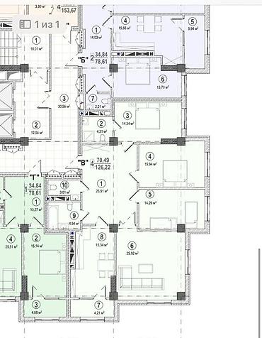 127: 3 комнаты, 127 м², Элитка, 9 этаж — 3