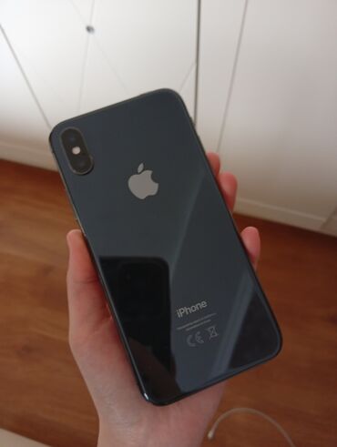 Apple iPhone: IPhone X, Б/у, 256 ГБ, Space Gray, Защитное стекло — 1