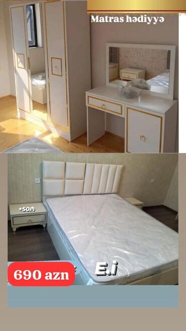 İkinəfərlik çarpayı, 2 tumba, Dolab, Termo, Yeni