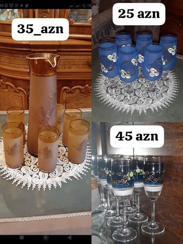 Посуда для напитков: Tecili satilir qiymetler uzerinde yazilib.Unvan Sumqayit(GülüX)