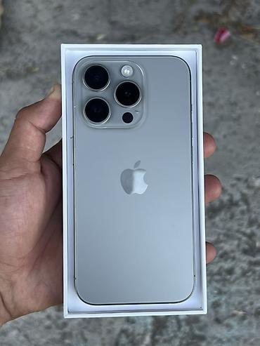 Apple iPhone: IPhone 15 Pro, Новый, 256 ГБ, White Titanium, Коробка, 87 % — 2