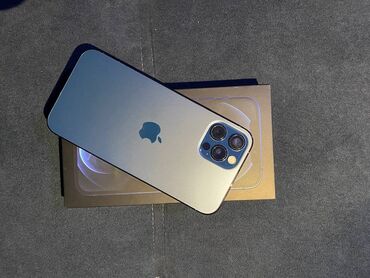 Apple iPhone: IPhone 12 Pro, Б/у, 128 ГБ, Pacific Blue, Чехол, Коробка, 76 %