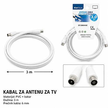 KMT Bijeli TV kabl sa muškim i ženskim konektorima 2303841 - Kabal za na lalafo.rs KMT Bijeli TV kabl sa muškim i ženskim konektorima 2303841 - Kabal za