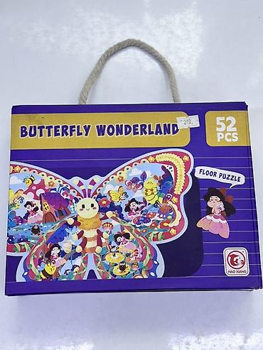 художники мира: Пазл напольный “Butterfly Wonderland” — 52 детали. - Яркая — 1