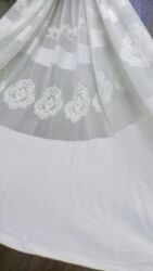 Шторы и занавески: Лен, С вышивкой, Изготовление на заказ, Новый, Для балкона, Для беседки, Для дачи — 11