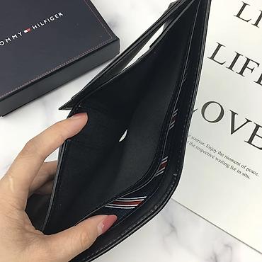 Портмоне: Мужское кожаное портмоне Tommy Hilfiger в фирменной коробке 🖤 — 8