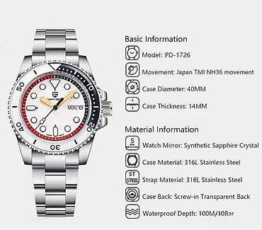 Ručni satovi: PAGANI DESIGN PD-1726 - 40mm - Bela Potpuno nov muški sat PAGANI — 9