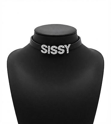 гламур: Чокер мончок ожерелье Ч с кристаллами SISSY — смелый акцент твоего — 3