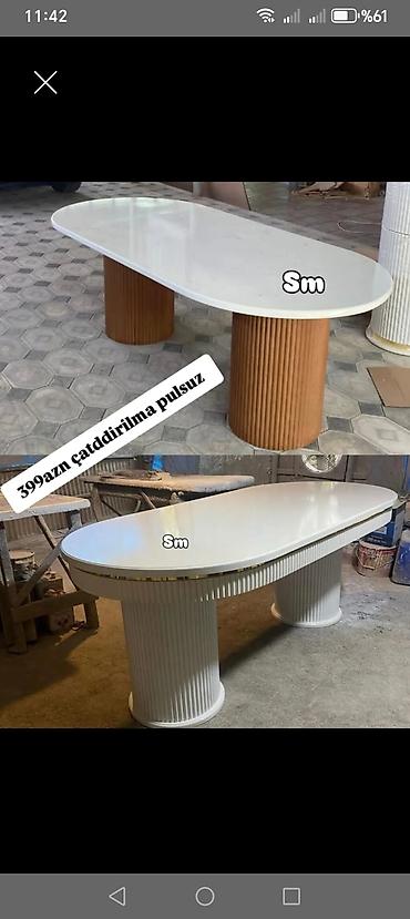 yemək sifarişi: Oval masa, Siyirməsiz, Zəmanətsiz, Kredit yoxdur — 1