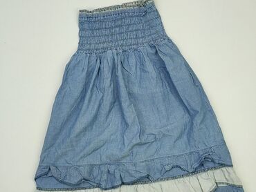 spódniczka jeansowa z dziurami: Spódniczka, 10 lat, 134-140 cm, stan - Dobry