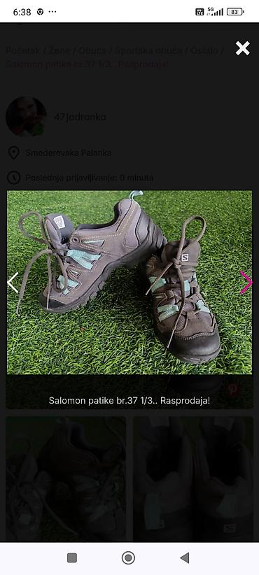 leopard cipele: Rasprodaja!!Veličina: EUR 37 1/3 (gazishte 23 cm).Đon: Salomon — 2