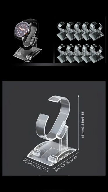 фатиновые юбки для девочек: Şəffaf akril saat stendi - Material: şəffaf akril/plastik - Rəng: tam