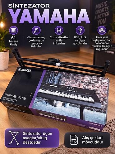 🎹 Yamaha PSR-E473 Yamaha PSR-E473 sintezatoru ideal vəziyyətdədir lalafo.az -da 🎹 Yamaha PSR-E473 Yamaha PSR-E473 sintezatoru ideal vəziyyətdədir