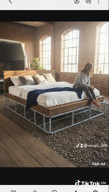 ayla mebel: Metall çarpayı karkası – qaldırılan sandıqlı model - Material: qalın — 1