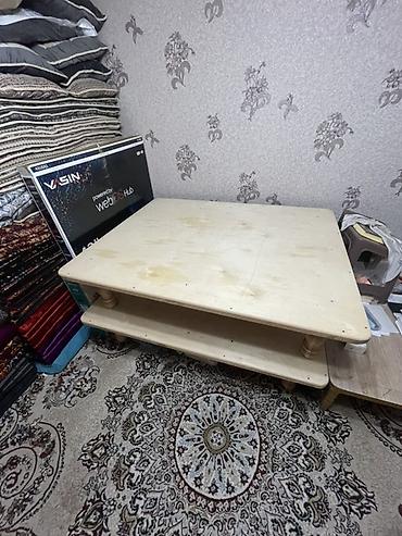 чайные столы: Низкие деревянные столы 2 шт - 10тыс - Материал: массив/фанера — 2