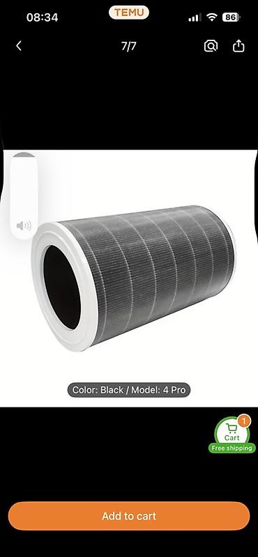 ev kinoteatri: Məhsul: Xiaomi Air Purifier 4 PRO Hava təmizləyici üçün silindrik — 1
