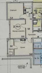 Продажа квартир: 2 комнаты, 53 м², Элитка, 9 этаж, Евроремонт — 5