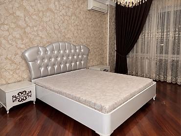 kunc ref: Yataq otağı mebel dəsti - Üslub: klassik-modern, ağ rəngli parlaq — 2