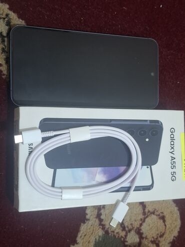 сотовый телефоны: Samsung Galaxy A55, Жаңы, 256 ГБ, 2 SIM