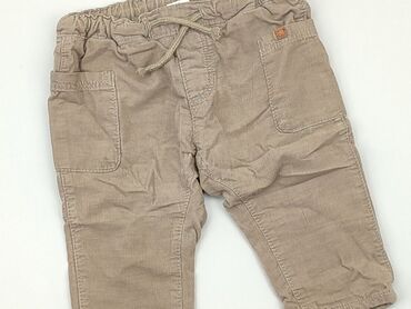brązowe jeansy hm: Niemowlęce spodnie materiałowe, 3-6 m, 62-68 cm, H&M, stan - Bardzo dobry