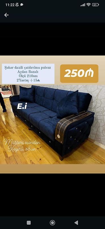 islenmis taxt: Açılan bazalı divan - Ölçü: 210 sm - Şəhər daxili çatdırılma pulsuz - — 1