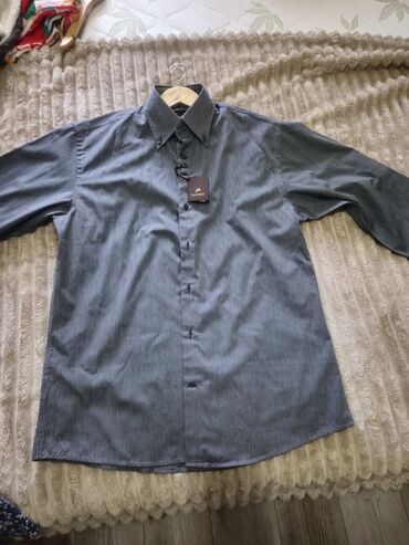 pantalone od veštačke kože: Shirt Long sleeves, 2XL (EU 56), color - Grey, Cotton
