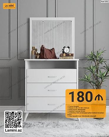 Komodlar: Termo güzgülü komod - Kod: 5352 - Ölçülər: 40 × 180 × 80 sm (Dər. × — 1