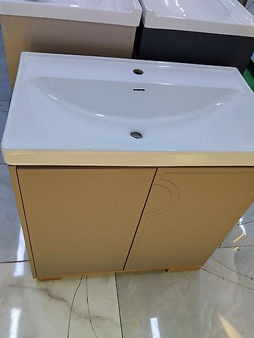 silver kitchen: Тумба с умывальником для ванной комнаты. - Комплект: напольная тумба — 1