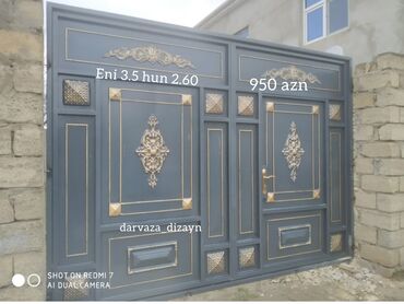 Həyət darvazaları: Olculeri ve qiymetleri sekilde yazilib baki daxili catdirilma — 8