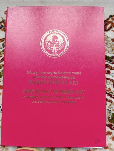 васильевка участок: 15 соток, Курулуш, Кызыл китеп, Техпаспорт, Сатып алуу-сатуу келишими