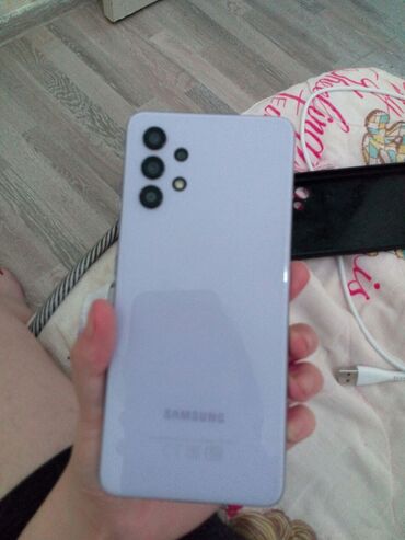 samsunq j5: Samsung Galaxy A32, 64 ГБ, цвет - Фиолетовый, Сенсорный