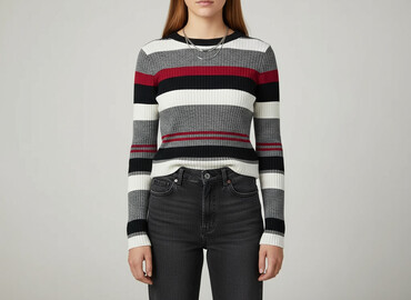 h m sweter w paski: H&M Divided, Sweter damski, rozmiar S