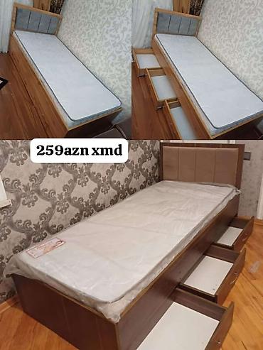 ortopetik matras: Tək nəfərlik çarpayı – altı çəkməcəli model - Ölçü: təxmini 90×190 sm — 1