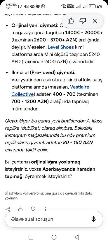dini geyim: Mavi rəngli qadın çantası İtaliyanın istehsalidi. orjinal cantadi — 4