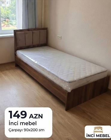 Yeni, Təknəfərlik çarpayı, Bazasız, Matras ilə, Siyirməsiz, Azərbaycan