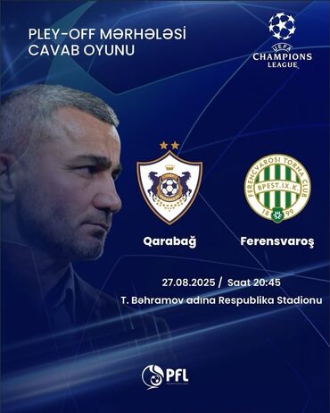 Qarabagin oyununa 12 ve 13cu sektordan yan yana biletler satilir