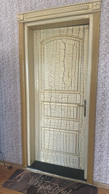agac qapi: Dekorativ daxili qapı – retro krakelür effektli - Material: massiv
