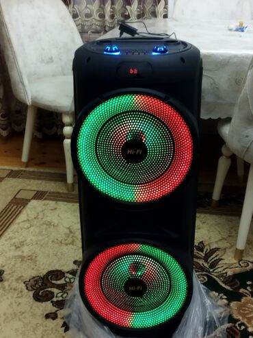 karaoke mikrofon bluetooth: İşlənmiş Kolonka, Növ - Portativ, rəng - Qara