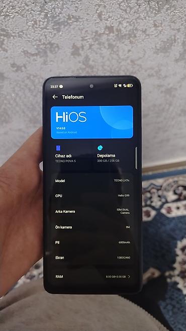 Мобильные телефоны: Tecno Pova 5, 256 ГБ, Гарантия — 2