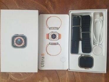 tw8 ultra smartwatch: A class apple ultra 8 smartwatch. Yeni alinib sadece iwlenmeyib