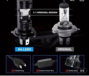 super qanadlar: H4 Linza Proyektor LED far lampaları – 2 ədəd dəst - Növ: H4 Bi-LED — 3