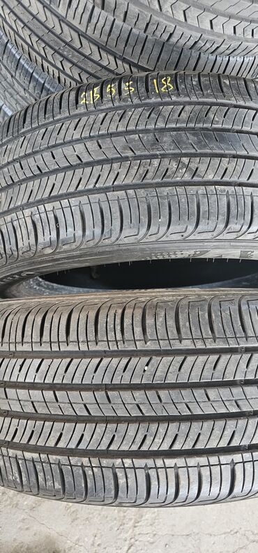 Шины: Шины 215 / 55 / R 18, Лето, Б/у, Пара, Легковые, Корея, Kumho