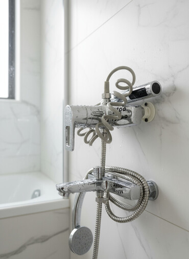 смеситель душевой: Смеситель для ванны и душа, Ручной душ, Установка: Наружный монтаж, Материал: Силумин, Функции: Без функций