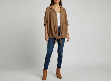 sweter oversize: Ponczo damskie, rozmiar One size