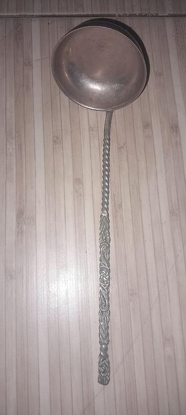 parda tul: Gümüşü rəngli metal kepçe/qaşıq - Material: tam metal, parlatma ilə — 2