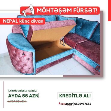 Divanlar: Künc divan, Yeni, Açılan, Bazalı, Parça, Şəhərdaxili pulsuz çatdırılma — 5