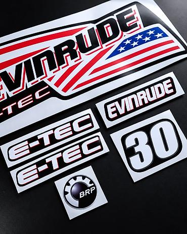 methyl 3: EVINRUDE E-TEC 30 Nalepnice za Vanbrodski Motor- 2885 EVINRUDE E-TEC — 1