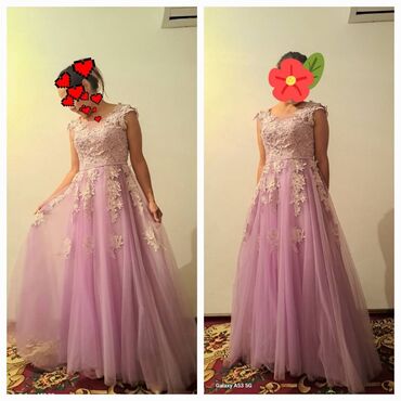 Вечерние платья: Вечернее платье, А-силуэт, 42 (S), Рукава: Кружевные, Закрытое декольте — 3