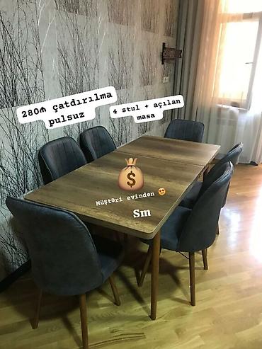Masalar və oturacaqlar: Yeni, 4 stul — 1