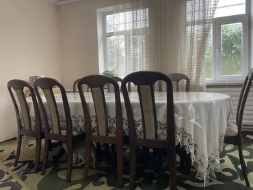 мебель на заказ сокулук: Стол и стул для зала, Б/у, Самовывоз, цвет - Коричневый